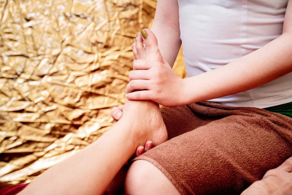 Thai foot energy healing massage